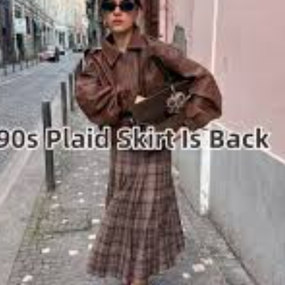 Vintage Plaid A-Line Skirt Grandmacore - Picture 13 of 14